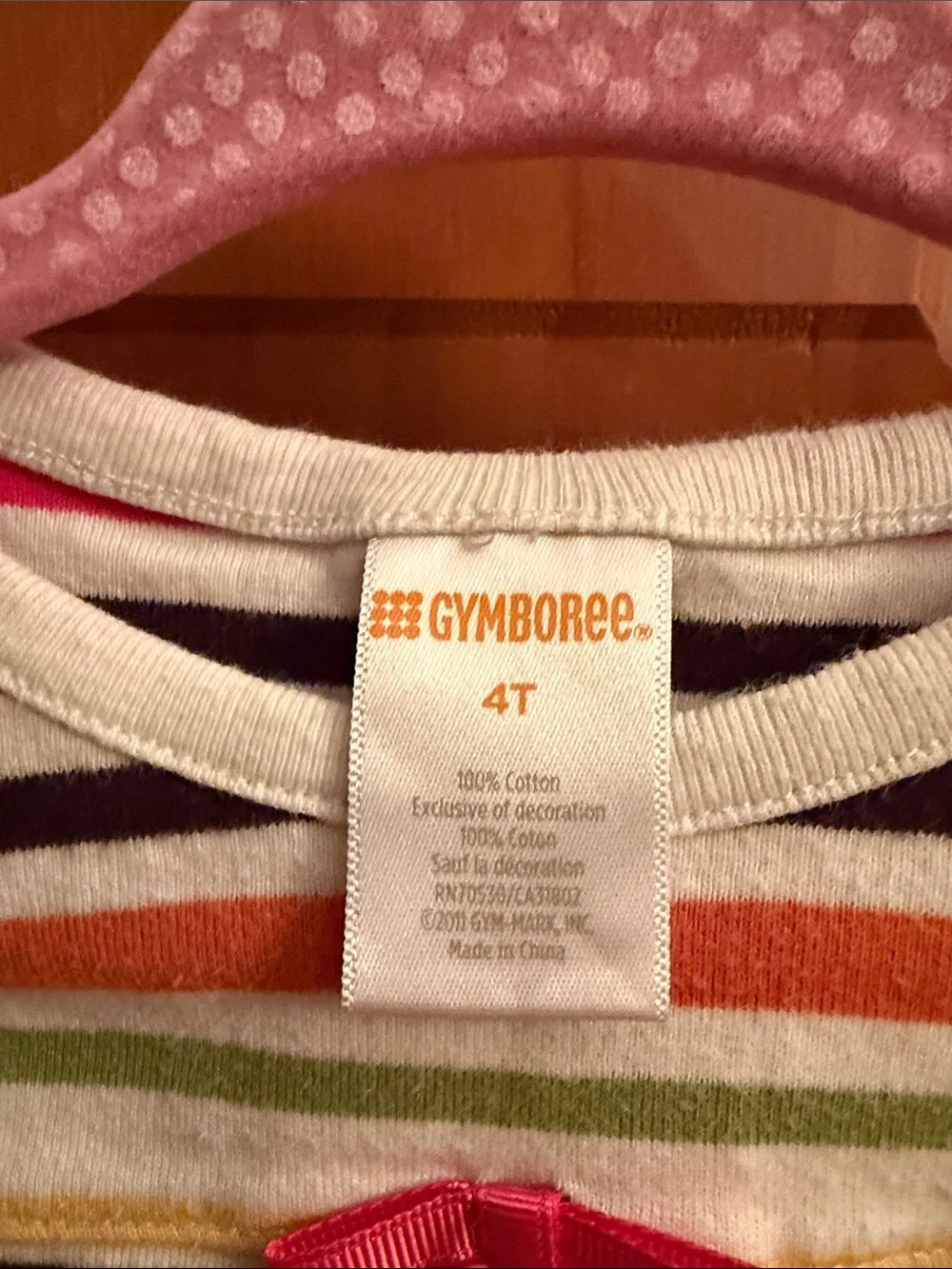 Gymboree Brown Corduroy Pinafore with Striped Long-Sleeve Top